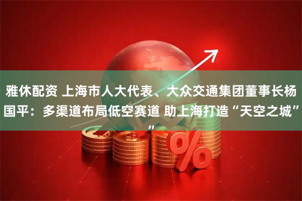 雅休配资 上海市人大代表、大众交通集团董事长杨国平：多渠道布局低空赛道 助上海打造“天空之城”