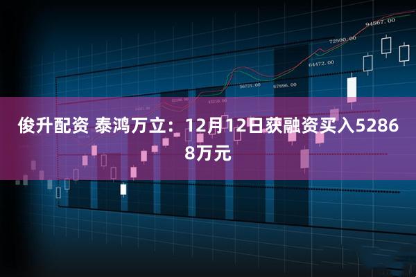 俊升配资 泰鸿万立：12月12日获融资买入52868万元
