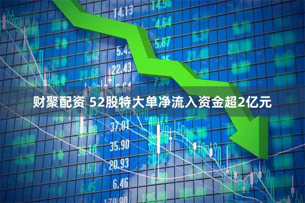 财聚配资 52股特大单净流入资金超2亿元