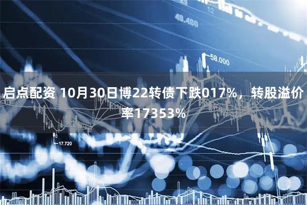 启点配资 10月30日博22转债下跌017%，转股溢价率17353%