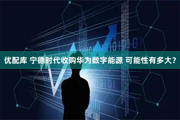 优配库 宁德时代收购华为数字能源 可能性有多大?